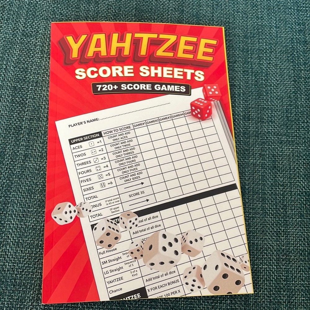 Yahtzee Score Sheets: 6 x 9 Small Size Yahtzee Score Pads 720+ Score Games